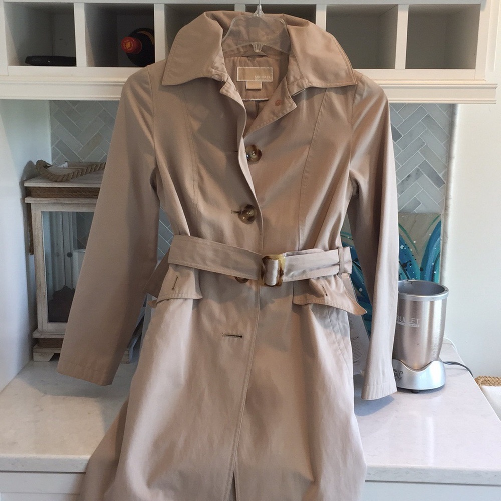 Michael Kors sateen trench coat size XS